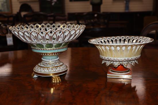 Two painted porcelain bowls